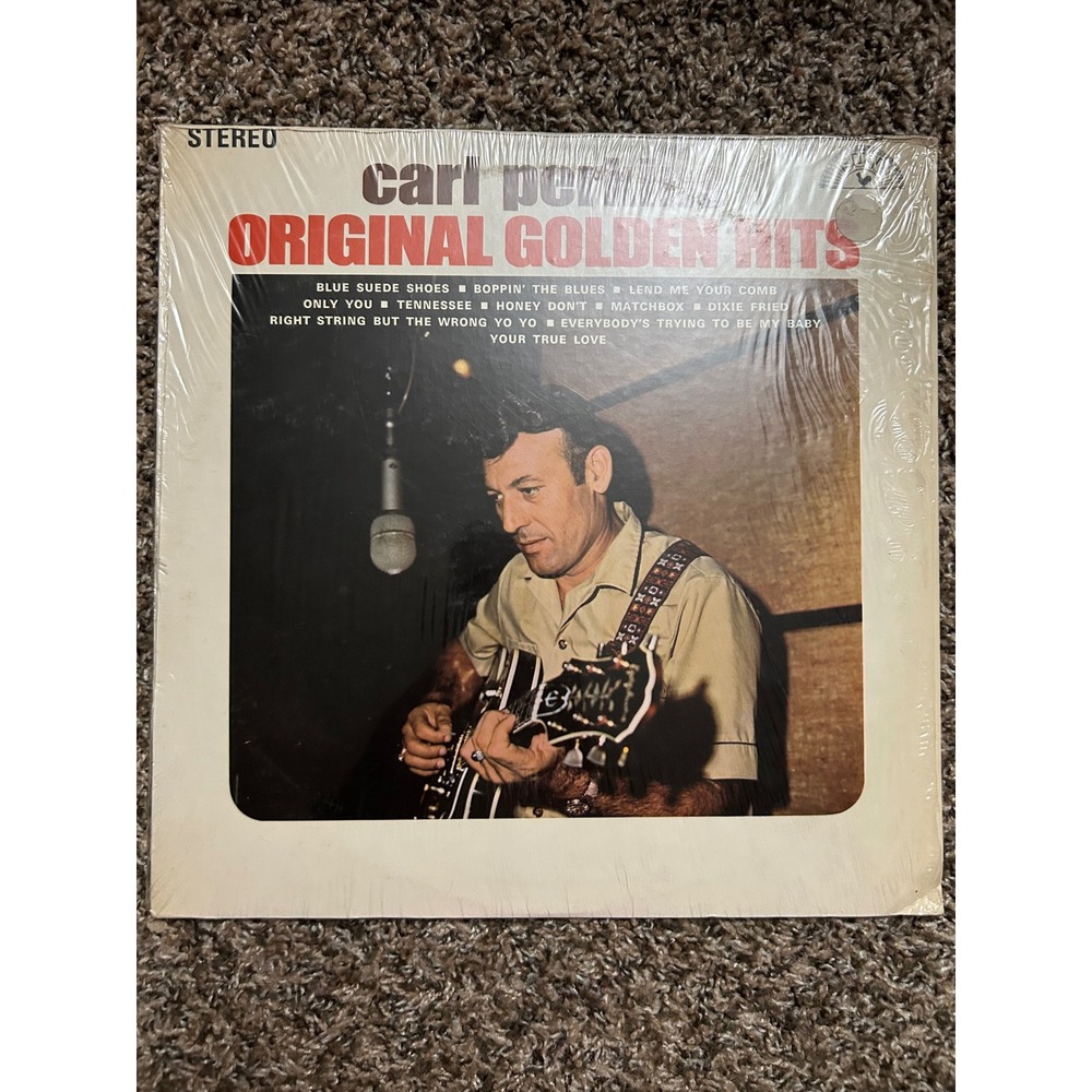 Carl Perkins Original Golden Hits Vinyl LP Sun Records SUN 111 Blue Suede Shoes